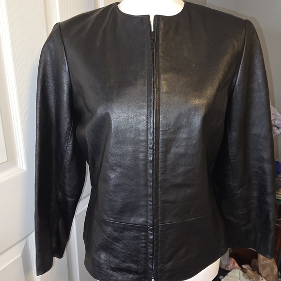 Yvonne Marie Jackets & Blazers - Classic Black Leather Jacket